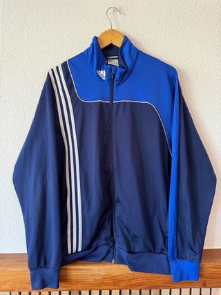 Chaqueta Adidas Vintage Azul y Blanca