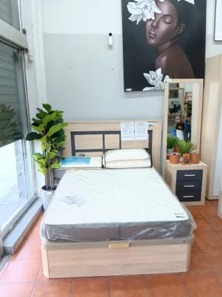 Cama con colchón