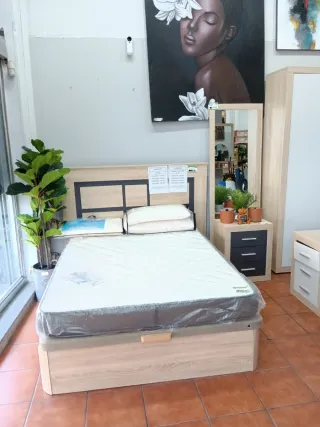 Cama con colchón