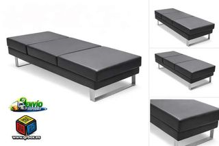 SOFA DE ESPERA MODELO ALISON NEGRO