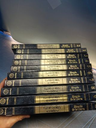 Lote 10 libros, RICARDO DE LA CIERVA. LA HISTORIA SE CONFIESA. OBRA COMPLETA, 10 tomos