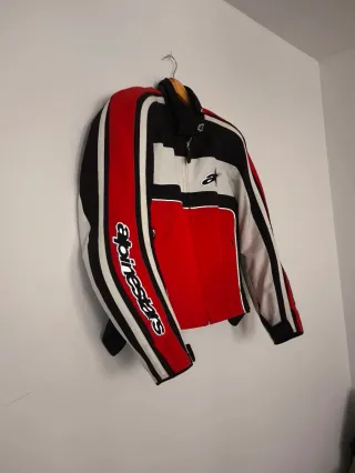Chaqueta Moto Alpinestars Roja/Negra Protecciones