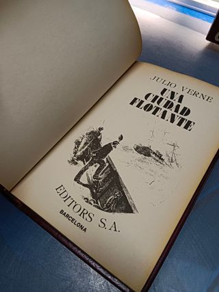 3 tomos, JULIO VERNE, la estrella del sur, una ciudad flotante, los piratas del halifax VOL V. PLAZA & JANES, S.A. EDITORES. 1962