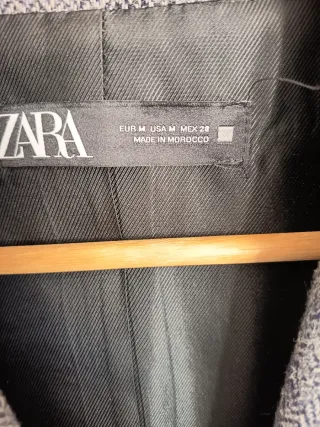 Chaqueta Zara jaspeada gris y azul