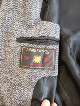 Chaqueta Zara jaspeada gris y azul