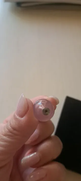 Orecchini resina rosa e Swarovski