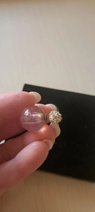 Orecchini resina rosa e Swarovski