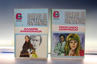 Novela pulp, romántica de Carlos de Santander. Bruguera serie Carola y Camelia y Rollan, años 70.