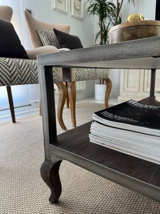 Mesa Centro Madera Marrón 110x110 - Diseño Luxury