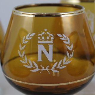 6 Copas Brandy Cognac Napoleon Cristal Ámbar