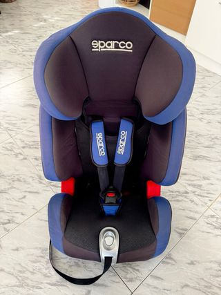 Silla de coche Sparco azul y negra