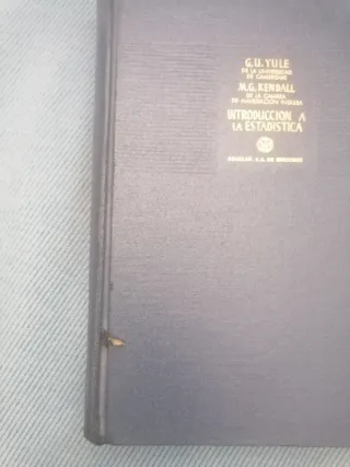 Libro clásico Introducción a la estadística matemá