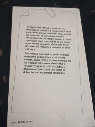 El masaje con la punta de sus dedos