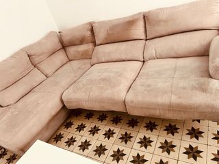 Sofá Cherlong beige de ante