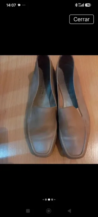 Mocasines de piel beige