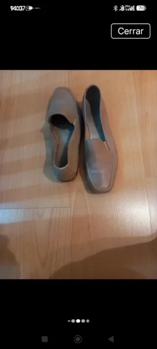 Mocasines de piel beige