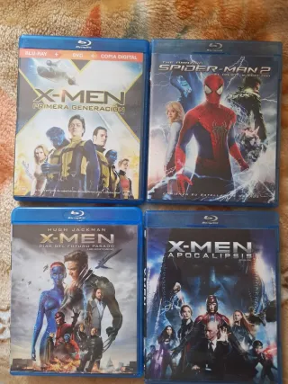 Pack 4 Películas Blu-ray X-Men y Spider-Man