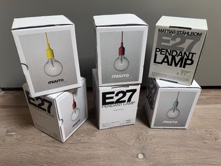 Lámpara Colgante E27 Muuto Naranja