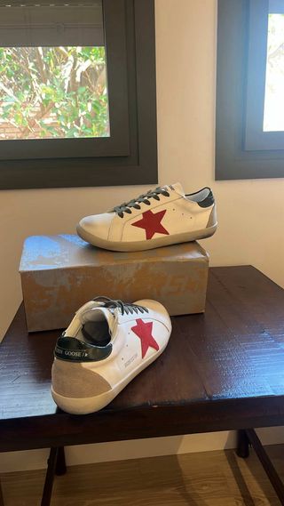 Golden Goose Sneakers Blancas y Verdes