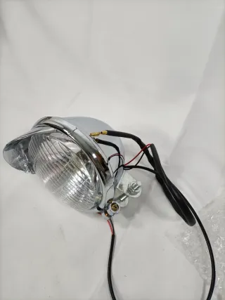 Faro LED Moto Cromado 12cm aprox diámetro