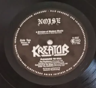 Kreator Pleasure To Kill LP Vinilo 1986