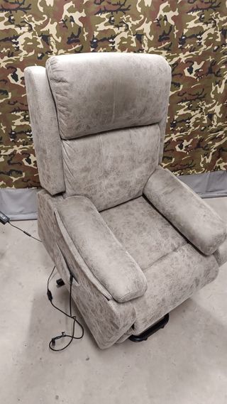 Sillón ergonómico de tela gris