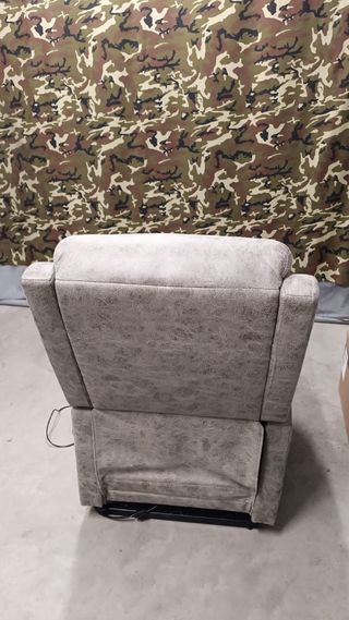 Sillón ergonómico de tela gris