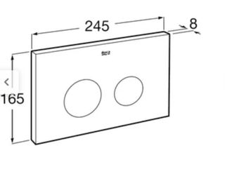 Placa Pulsador Roca Active Negro + Marco