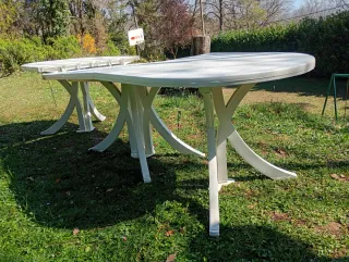 Mesa de jardín modular de plástico
