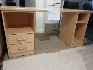 Mesa despacho escritorio de madera color claro