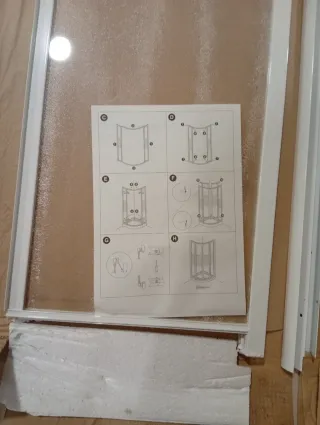 Mampara semicircular 90cm 6 unidades en venta.