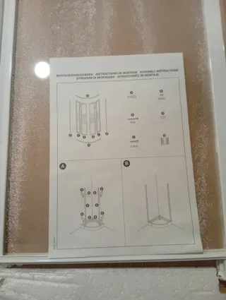 Mampara semicircular 90cm 6 unidades en venta.