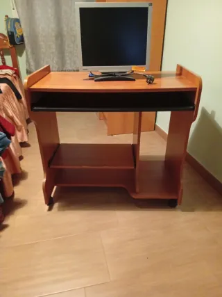 Mesa Ordenador Estudio Madera Negra