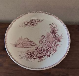 Compotier Terre de Fer Burdeos y Blanco