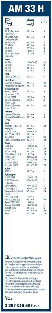 Bosch AM33H - escobilla limpiaparabrisas Rear - Lo