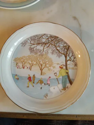 Lote 6 Platos Porcelana Irabia Romance