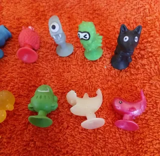 Lote 10 Juguetes Vintage Ventosa Monstruos