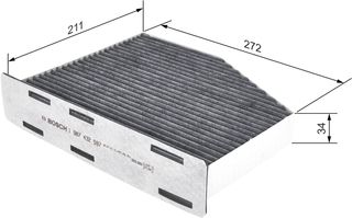 Bosch R2597 - Filtro de habitáculo carbón activo