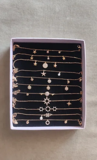 3 joyas por 15€. Pulsera chapada en oro