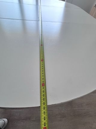 Mesa redonda extensible blanca Ikea
