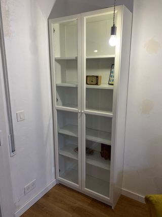 Vitrina Librería Billy Ikea Blanca Cristal (2 uds)
