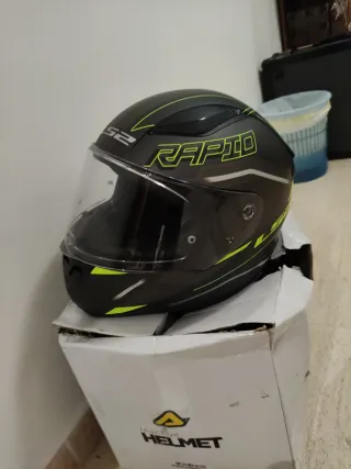 Casco Moto LS2 Rápid 2 Talla S Negro/Amarillo