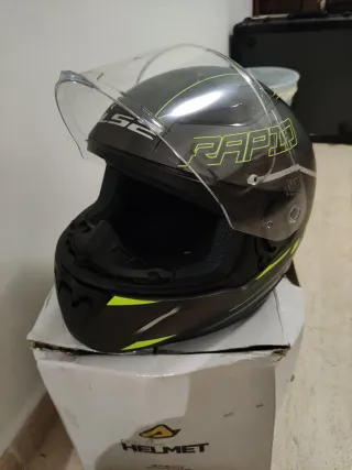 Casco Moto LS2 Rápid 2 Talla S Negro/Amarillo