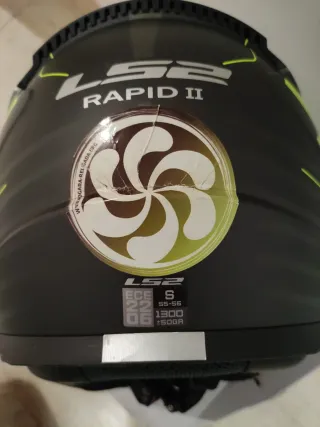 Casco Moto LS2 Rápid 2 Talla S Negro/Amarillo