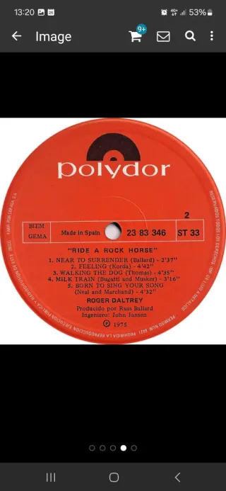 Vinilo Roger Daltrey - Ride A Rock Horse