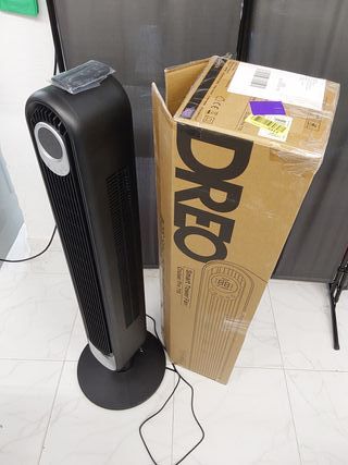 Dreo Ventilador Torre Alexa, ventiladores Silencioso de Pie Para Dormir con Mando a Distancia, 7,92 m/s de Velocidad, Oscilante