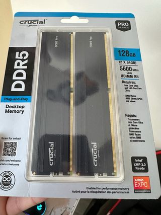 Ram Crucial Pro 128GB DDR5 5600MHz (2x64GB)