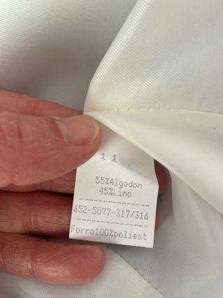 Traje Comunión Lino Niño Azul y Beige.  Talla 11