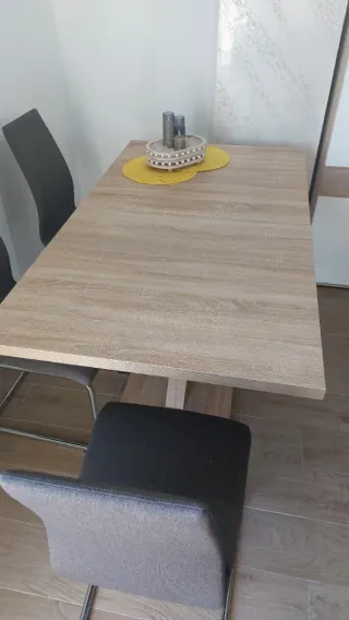 Mesa de comedor roble extensible