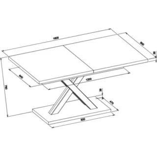 Mesa de comedor roble extensible
